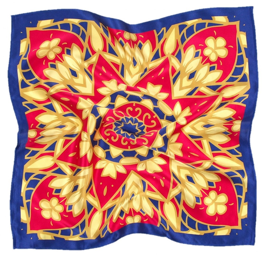 AD5-076 Jedwabna apaszka z mandal� 53x53cm
